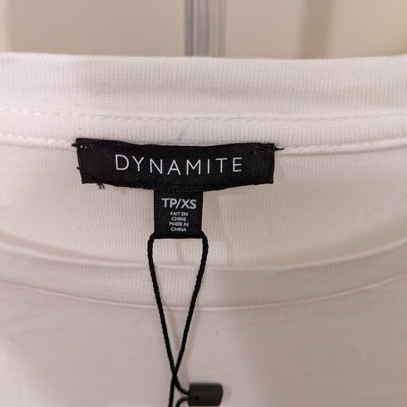 NWT, Dynamite, Plain White Tee, size XS - Picture 2 of 4